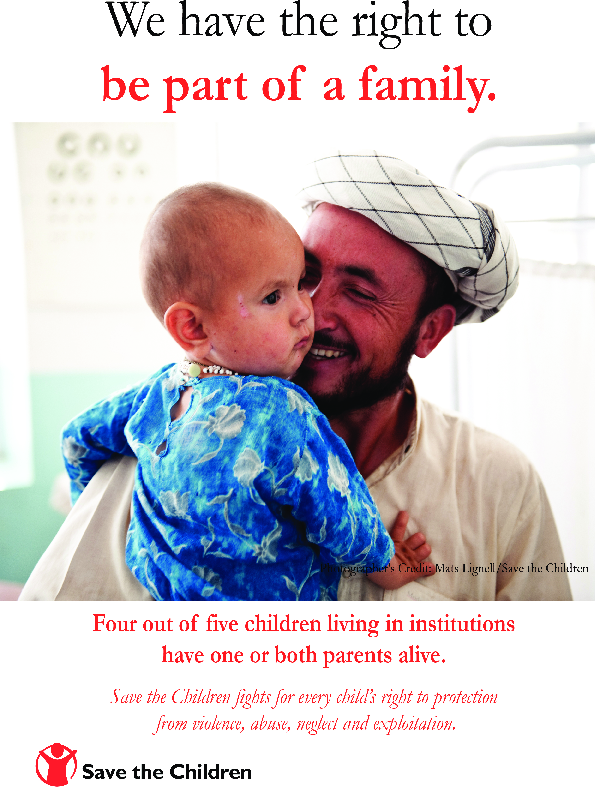 POSTER We Have The Right To Be Part Of A Family Save The Children s 